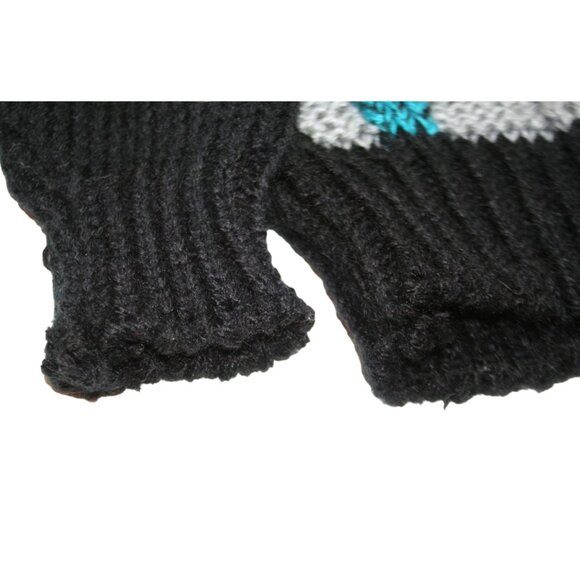 VTG Wayne Scott Black Abstract Pattern 3D Knit Acrylic Sweater Mens Medium 90s - Picture 5 of 8